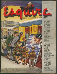 Esquire Magazine October 1945 J.D. Salinger Story Varga Girl Very Rare WWII - Picture 1 of 9