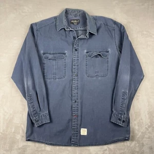 Eddie Bauer Vintage LT Canvas Collar Shirt Mens Large Button-Down Long Sleeve - Bild 1 von 8