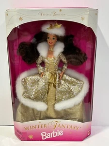 Winter Fantasy Barbie 1995 Special Edition BRÜNETTE mit Goldkleid 15530 - Bild 1 von 6