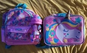 Smiggle Unicorn Teeny Tiny Bag, Lunchbox & Water Bottle NWT - Picture 1 of 7