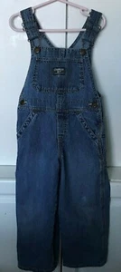 Oshkosh B'Gosh Unisex Blue Denim Bib Overalls Size 4T - Picture 1 of 10