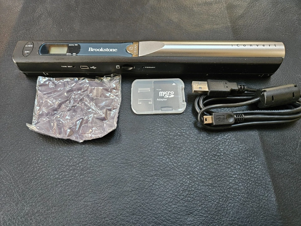 Brookstone iConvert Document  Photo Scanner Wand MODEL: 653782 4GB Micro SD Card - Image 1 of 4