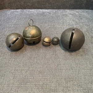 sleigh bells antique Brass Christmas - Picture 1 of 9