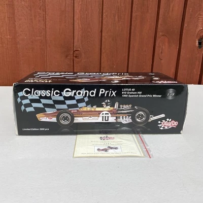 Quartzo Classic GP Graham Hill Lotus 49B 1968 Spanish GP  WINNER 1/18 Scale #10 - Image 1 of 4