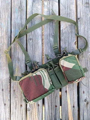 VELCRO RBS RHODESIAN BRUSHSTROKE Camo Tactical Chest Rig for 223 308 or Banana clips