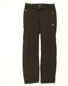 ADIDAS Womens Straight Casual Trousers UK 12 Medium W32 L34 Black DB85 - Picture 1 of 4