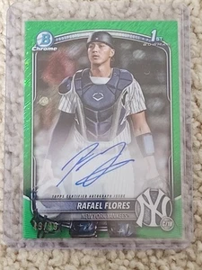 Rafael Flores 2025 Bowman 1st Auto Green Shimmer 49/99 Yankees - Bild 1 von 2