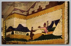 Postcard, Panel Scene Worlds Only Corn Palace, Mitchell, South Dakota Unposted - Picture 1 of 2