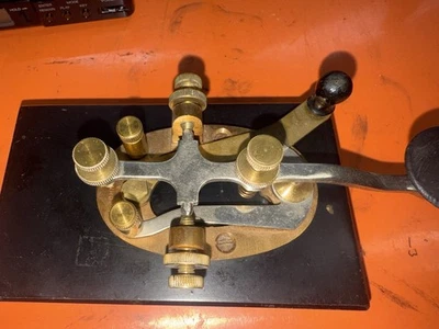 EF Johnson Morse Code Key Telegraph Ham Radio Heavy Base Good Condition - Image 1 of 4