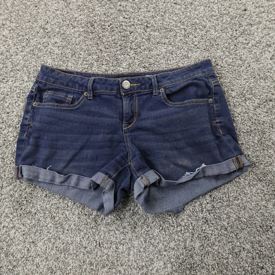 Pantalones Cortos Aeropostale Para Mujer 6 Azul Denim Jean Tiro Bajo Mini Micro Botín Midi Y2K Foto 1 de 4