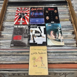 Lot Of 7 Rap Tapes A Tribe Called Quest Bonita Applebum Cassette Single Beatnuts - Picture 1 of 16