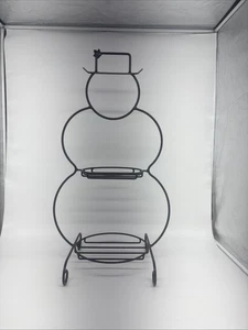 Longaberger Foundry Collection Small Snowman, Wrought Iron, Baskets not included - Picture 1 of 4