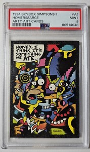 1994 SKYBOX THE SIMPSONS SERIES 2 ARTY ART CARD #A1 MARY FLEENER SUPER RARE VHTF