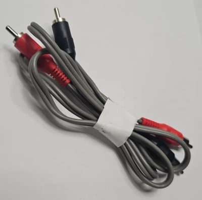 RCA Dual Cable Male to Male 3 feet Color Coded Red Black Gray Cord - Image 1 of 4