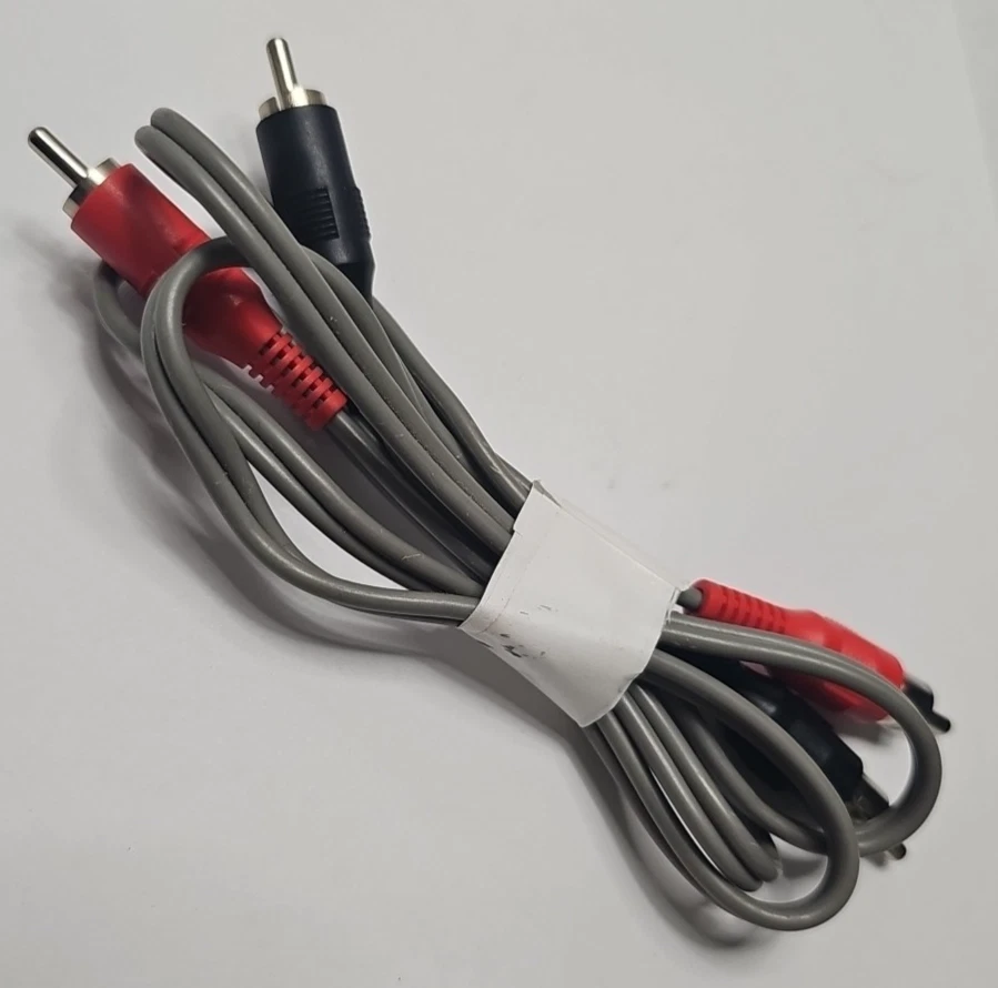 RCA Dual Cable Male to Male 3 feet Color Coded Red Black Gray Cord - Image 1 of 4