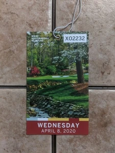 2020 Masters Tournament Augusta National Golf Wednesday Par 3 Badge NO ENTRY - Foto 1 di 2