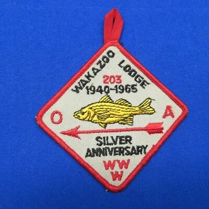 Boy Scout OA Wakazoo Lodge 203 X1 1965 25th Order Of The Arrow Patch MI 255C1 - Picture 1 of 2