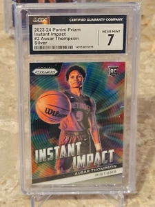 2023-24 Panini Prizm Instant Impact Silver #2 Ausar Thompson CGC Near Mint 7 - Picture 1 of 2