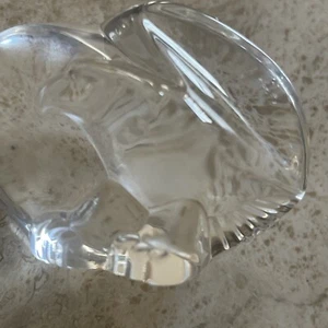 Steuben Eagle Crystal Glass Paperweight Hand Cooler Bird USA Original Box Mint - Picture 1 of 11