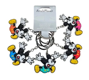 Disney Parks Mickey Mouse Metal Keychain Multi-Color Set of 5 Bundle - Picture 1 of 1