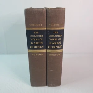 Karen Horney Collected Works - Volumes 1 and 2 Hardcover CRACKED SPINES READ - Picture 1 of 15