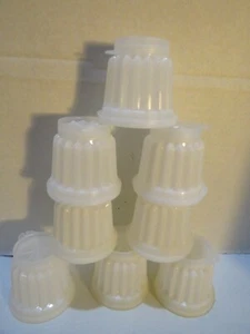 VTG SET OF 8 TUPPERWARE JEL-ETTE INDIVIDUAL JELLO MOLDS W/STAR TOP - Picture 1 of 6
