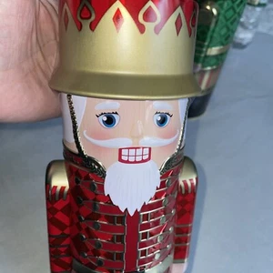 Nutcracker Red Gold White Empty 12” “The Silver Crane Co” Empty Metal Tin - Picture 1 of 7