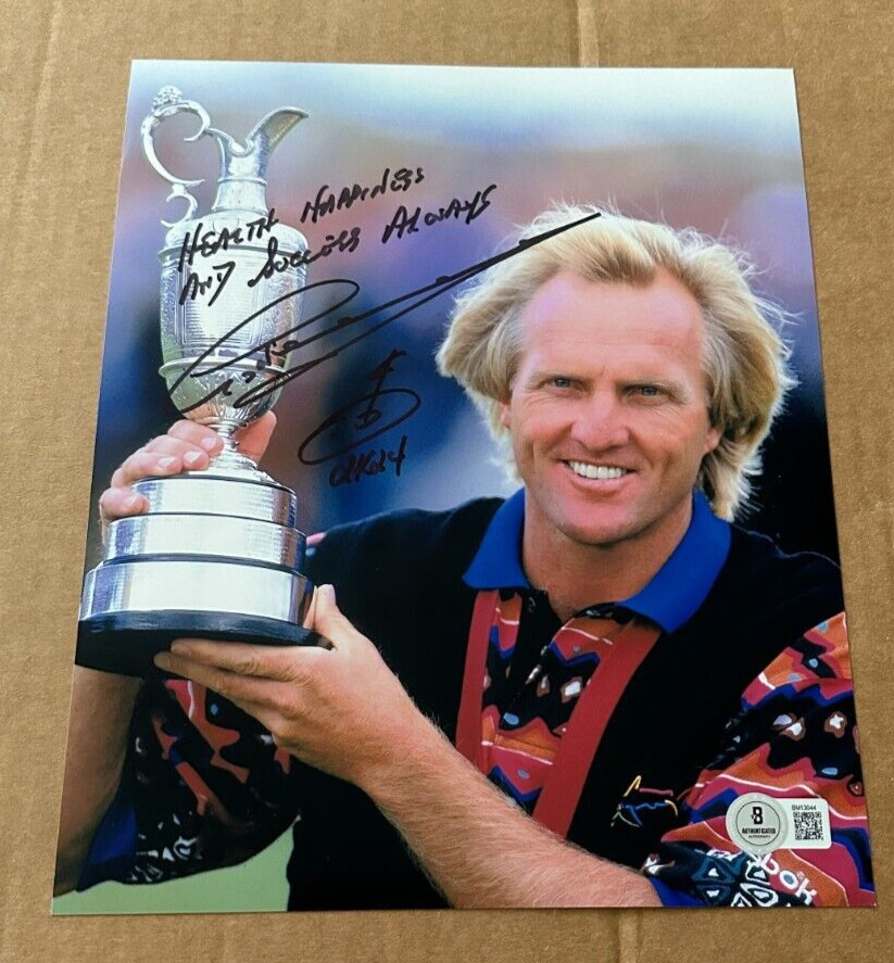 Greg Norman Autographed Signed 1993 British Open 8X10 Photo Beckett COA Authentic #2 