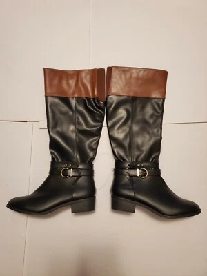 Botas hasta la rodilla Rampage negras y marrones 'IVENN' para mujer talla 7 Foto 1 de 4