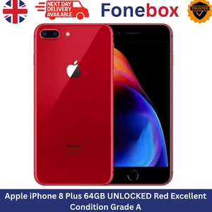 Apple iPhone 8 Plus 64GB UNLOCKED Red Excellent Condition Grade A - Picture 1 of 1