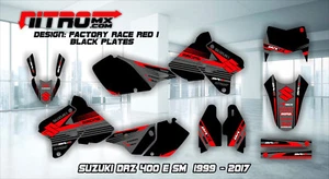 SUZUKI DRZ 400 E SM Graphics Kit Decal Design Stickers Motocross MX Enduro 99-17 - Picture 1 of 2