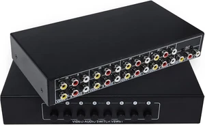 8 Ports Composite RCA Video Audio Switcher Box 8X1 for Dvd/Game Consoles HDTV - Picture 1 of 12