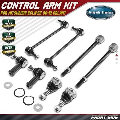 8Pcs Front Stabilizer Bar Link & Tie Rod End for Mitsubishi Eclipse 06-12 Galant - Image 1 of 4