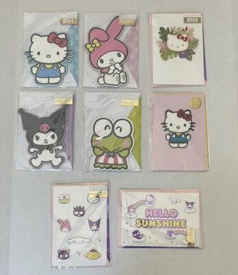Lote de tarjetas premium de Hello Kitty & Friends (8) muy buen estado Sanrio y firma Hallmark NUEVO Foto 1 de 4