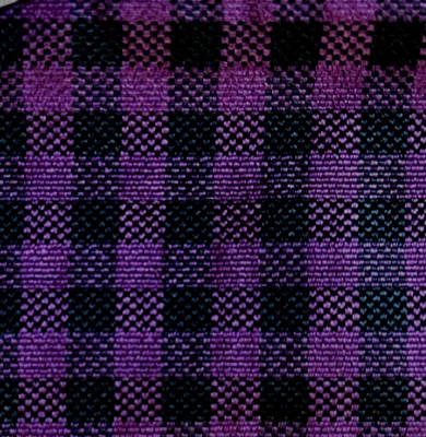 Pajarita Hombre Seda Púrpura Negro Cuadros AUTO CORBATA Pajarita Foto 1 de 4