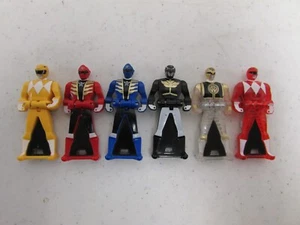 Power Rangers Keys Super Megaforce 6 Key Lot Blue Red Clear Yellow Bandai 2013 - Picture 1 of 2