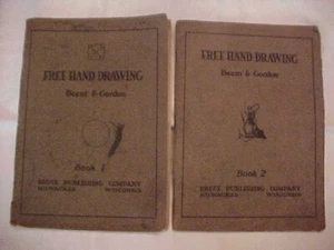 SET, FREE HAND DRAWING BOOK 1 AND 2 by BEEM AND GORDON; HISTORY HOW-TO REFERENCE - Picture 1 of 3