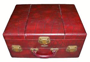 1920s US Trunk Co Sophisti-Case Vanity Jewelry Train Case Suitcase Rare Vintage