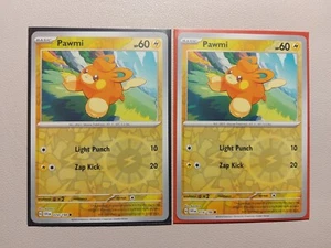 2x reverse holo Pawmi 074/198 Pokemon card Scarlet & Violet common NM - Bild 1 von 1