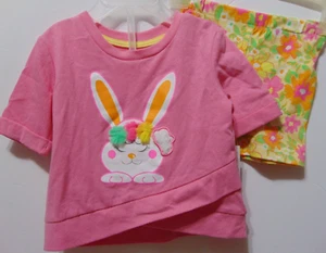Adorable Bunny Short Set Size 24 Months w/ Net Bows and Fuzzy Tail NEW w/ TAG - Picture 1 of 6