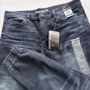 DKNY Jeans Williamsburg Slim Jogger Jeans Men’s 36 NWT Dark Wash MSRP $89.50 - Picture 1 of 14