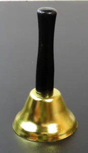 Modern 4.5" Hand Bell w/Black Handle - Picture 1 of 5