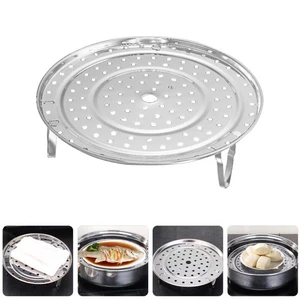 Estante de vapor de acero inoxidable: bandeja de vapor redonda de 18 cm/7 pulgadas con extraíble - Imagen 1 de 12