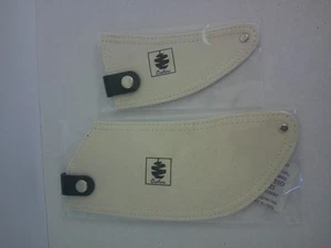 Set 2 Coolina Canvas Knife Sheath Off White Leather Close Strap - Picture 1 of 2
