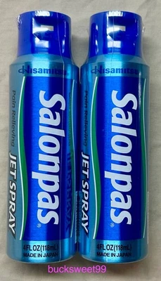 Spray a chorro para aliviar el dolor Salonpas - 4 oz cada uno - CADUCIDAD 5/27 - PAQUETE SELLADO DE 2 Foto 1 de 4