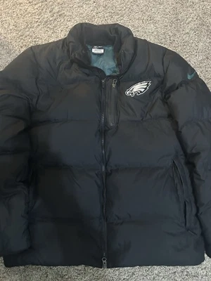 Chaqueta acolchada negra Reebok Eagles para hombre grande excelente estado Foto 1 de 4