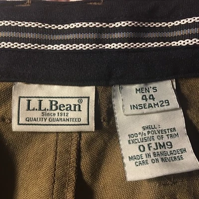 L L BEAN MEN’s KHAKI 44” WAIST 29” INSEAM UPLAND HUNTING PANTS/BRIAR REINFORCED - Image 1 of 4