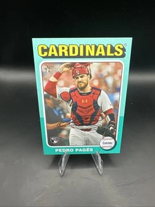 2024 Topps Heritage High Number Pedro Pages #704 RC SP Aqua Border Cardinals - Picture 1 of 4