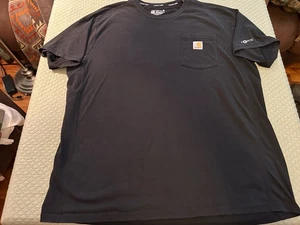 Carhartt Force Shirt Mens XL Black Relaxed Fit Short Sleeve Workwear Pocket Tee - Picture 1 of 5