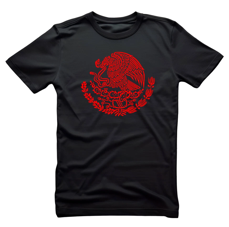 Mexican Flag Eagle Unisex T-Shirt- Playera De Bandera De Mexico Con El Aguila - Image 1 of 1